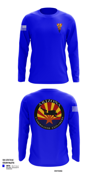 Long Sleeve Performance Shirt, Arizona Underwater Explorers, Police, Teamtime, Team time, sublimation, custom sports apparel, team uniforms, spirit wear, spiritwear, sports uniforms, custom shirts, team store, custom team store, fundraiser sports, apparel fundraiser