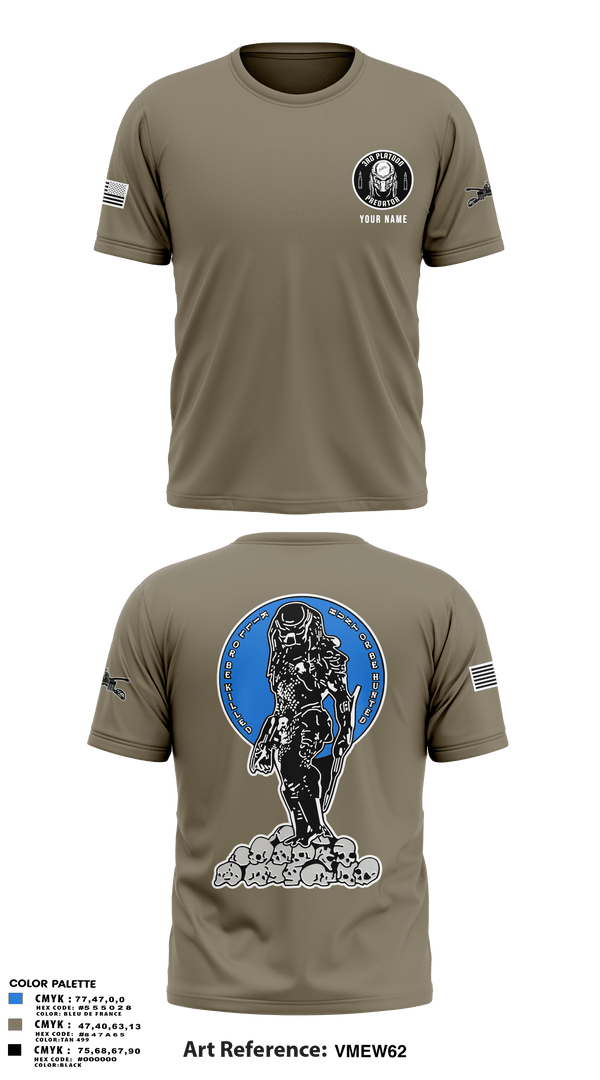 Old School Cotton Feel Shirt, 3rd Platoon, Army, Teamtime, Team time, sublimation, custom sports apparel, team uniforms, spirit wear, spiritwear, sports uniforms, custom shirts, team store, custom team store, fundraiser sports, apparel fundraiser