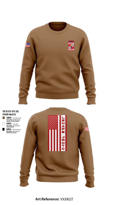 Crew Neck Sweatshirt, Lenape High School Army JROTC, , Teamtime, Team time, sublimation, custom sports apparel, team uniforms, spirit wear, spiritwear, sports uniforms, custom shirts, team store, custom team store, fundraiser sports, apparel fundraiser