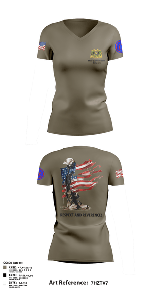 Women's Short Sleeve Vneck Shirt, 962D QUARTERMASTER COMPANY (MORTUARY AFFAIRS), Army, Teamtime, Team time, sublimation, custom sports apparel, team uniforms, spirit wear, spiritwear, sports uniforms, custom shirts, team store, custom team store, fundraiser sports, apparel fundraiser