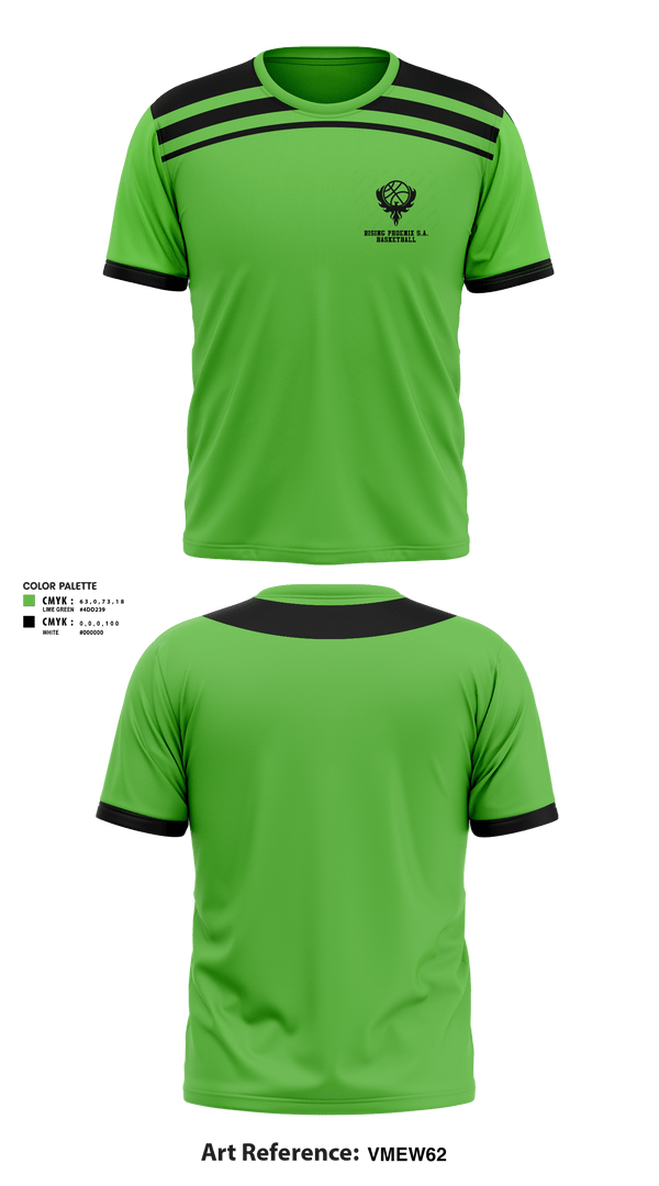 Short Sleeve Performance Shirt, Rising Phoenix S.A., Men's Basketball, Teamtime, Team time, sublimation, custom sports apparel, team uniforms, spirit wear, spiritwear, sports uniforms, custom shirts, team store, custom team store, fundraiser sports, apparel fundraiser