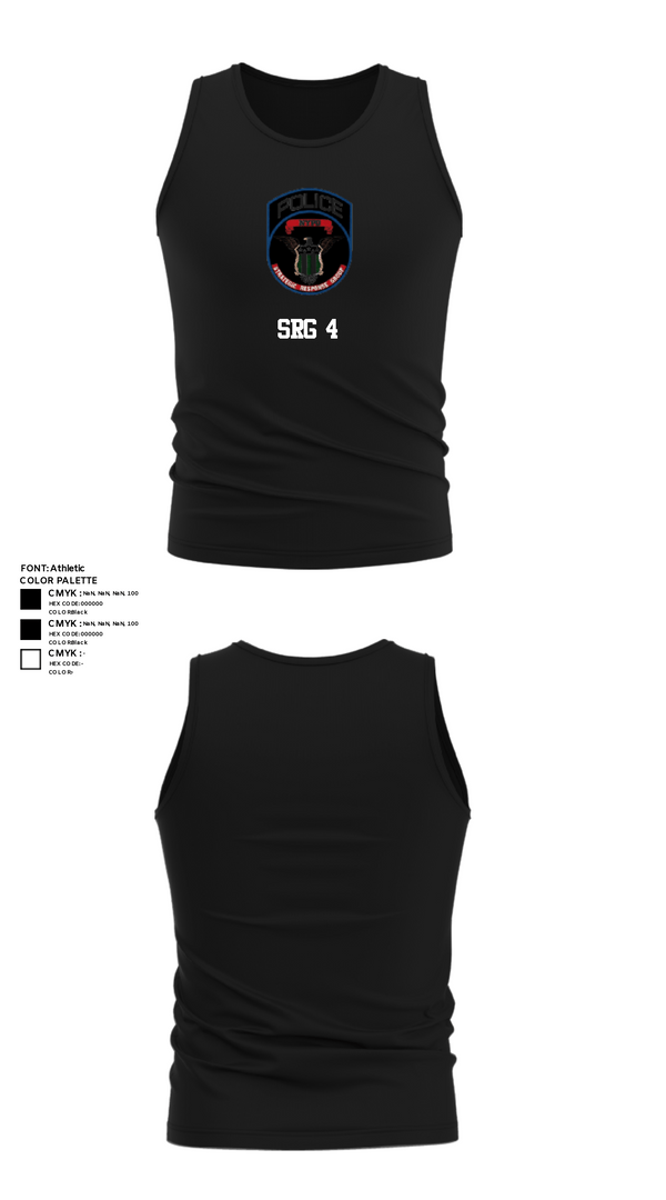 Tank Top, SRG 4, Police, Teamtime, Team time, sublimation, custom sports apparel, team uniforms, spirit wear, spiritwear, sports uniforms, custom shirts, team store, custom team store, fundraiser sports, apparel fundraiser