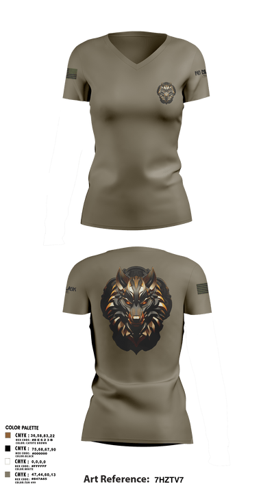 501st BSB 21749910 Women's Short Sleeve V-neck Shirt - 10