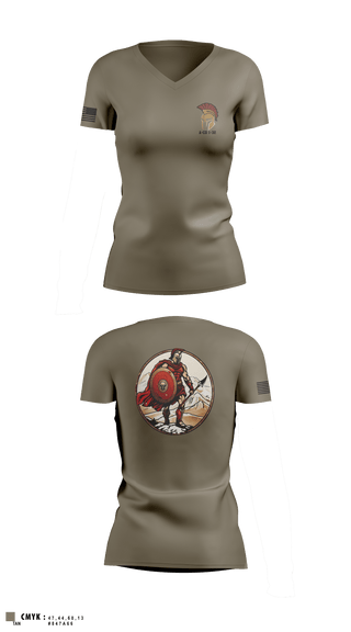 Women's Short Sleeve Vneck Shirt, A-CO 1-32, Army, Teamtime, Team time, sublimation, custom sports apparel, team uniforms, spirit wear, spiritwear, sports uniforms, custom shirts, team store, custom team store, fundraiser sports, apparel fundraiser