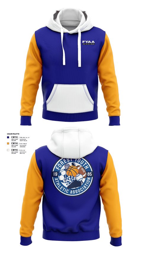 Hoodie, Forest Youth Athletic Association Football, Football, Teamtime, Team time, sublimation, custom sports apparel, team uniforms, spirit wear, spiritwear, sports uniforms, custom shirts, team store, custom team store, fundraiser sports, apparel fundraiser