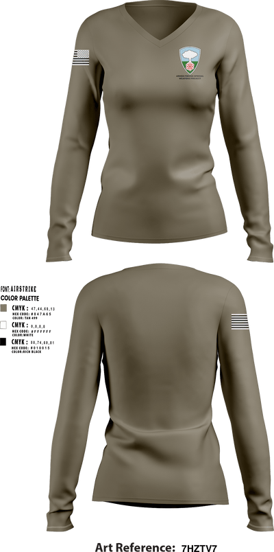Armed forces special weapons project 39246679 Women's Long Sleeve V-neck Shirt - 1