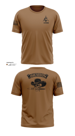 Old School Cotton Feel Shirt, 2/C Sicarios, Army, Teamtime, Team time, sublimation, custom sports apparel, team uniforms, spirit wear, spiritwear, sports uniforms, custom shirts, team store, custom team store, fundraiser sports, apparel fundraiser