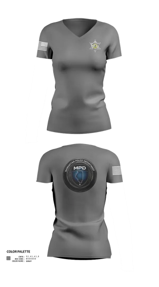 Womens Short Sleeve Vneck Shirt, Manhattan Police Department, , Teamtime, Team time, sublimation, custom sports apparel, team uniforms, spirit wear, spiritwear, sports uniforms, custom shirts, team store, custom team store, fundraiser sports, apparel fundraiser
