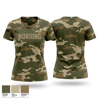 Womens Short Sleeve Vneck Shirt, Nursing, Air Force, Teamtime, Team time, sublimation, custom sports apparel, team uniforms, spirit wear, spiritwear, sports uniforms, custom shirts, team store, custom team store, fundraiser sports, apparel fundraiser