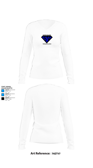 Womens Long Sleeve Vneck Shirt, Sauk Valley Wrestling Club, Wrestling, Teamtime, Team time, sublimation, custom sports apparel, team uniforms, spirit wear, spiritwear, sports uniforms, custom shirts, team store, custom team store, fundraiser sports, apparel fundraiser