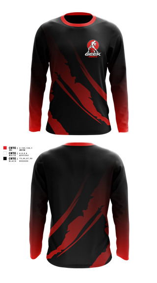 Long Sleeve Rash Guard Shirt, Geek MMA, Wrestling, Teamtime, Team time, sublimation, custom sports apparel, team uniforms, spirit wear, spiritwear, sports uniforms, custom shirts, team store, custom team store, fundraiser sports, apparel fundraiser