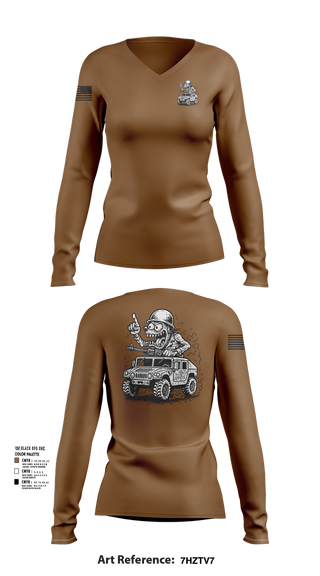 Womens Long Sleeve Vneck Shirt, 278th JMTG-U Mayors Cell Mech., , Teamtime, Team time, sublimation, custom sports apparel, team uniforms, spirit wear, spiritwear, sports uniforms, custom shirts, team store, custom team store, fundraiser sports, apparel fundraiser