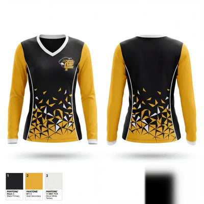 Putnam County High School Panteras 88418979 Women's Long Sleeve V-neck Shirt - 1