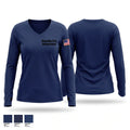 Amarillo Fire Department Women's Long Sleeve V-neck Shirt - 1