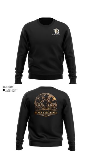 Crew Neck Sweatshirt, Black Excellence, , Teamtime, Team time, sublimation, custom sports apparel, team uniforms, spirit wear, spiritwear, sports uniforms, custom shirts, team store, custom team store, fundraiser sports, apparel fundraiser