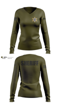 Clay County Sheriff Women's Long Sleeve V-neck Shirt - 13