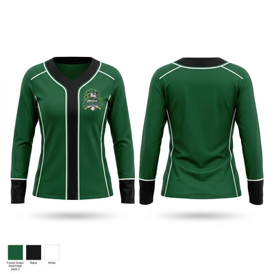 Green Machine Women's Long Sleeve V-neck Shirt - 1