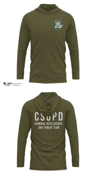 Long Sleeve Performance Shirt with hood, Criminal Intelligence and Threat Team, Police, Teamtime, Team time, sublimation, custom sports apparel, team uniforms, spirit wear, spiritwear, sports uniforms, custom shirts, team store, custom team store, fundraiser sports, apparel fundraiser