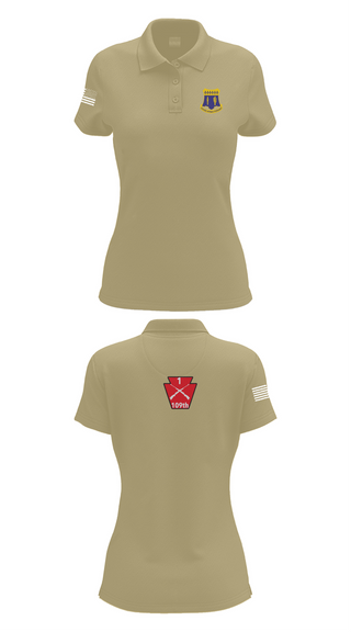 Womens Short Sleeve Performance Polo, A co 1/109, National Guard, Teamtime, Team time, sublimation, custom sports apparel, team uniforms, spirit wear, spiritwear, sports uniforms, custom shirts, team store, custom team store, fundraiser sports, apparel fundraiser