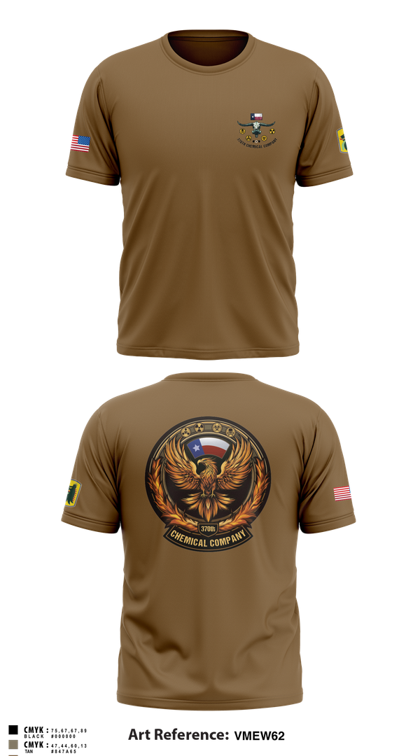 Short Sleeve Performance Shirt, 370th CHEM CO, Army, Teamtime, Team time, sublimation, custom sports apparel, team uniforms, spirit wear, spiritwear, sports uniforms, custom shirts, team store, custom team store, fundraiser sports, apparel fundraiser