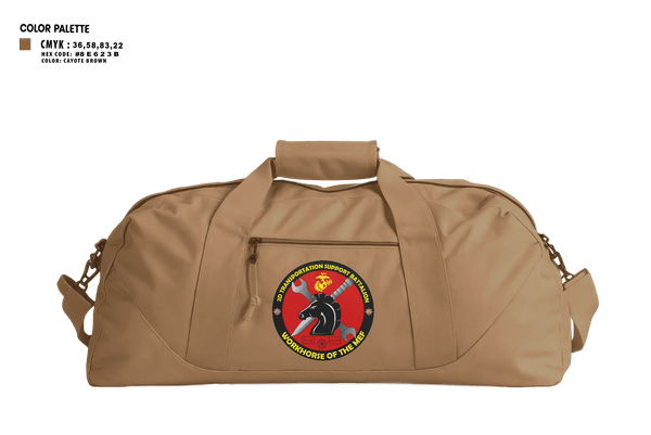 Duffle Bag, 2d Transportation Support Battalion, Marines, Teamtime, Team time, sublimation, custom sports apparel, team uniforms, spirit wear, spiritwear, sports uniforms, custom shirts, team store, custom team store, fundraiser sports, apparel fundraiser