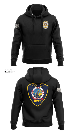 Hoodie, Chillicothe Police, Police, Teamtime, Team time, sublimation, custom sports apparel, team uniforms, spirit wear, spiritwear, sports uniforms, custom shirts, team store, custom team store, fundraiser sports, apparel fundraiser