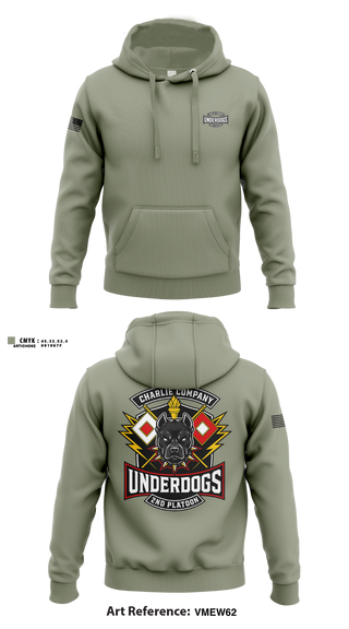 Hoodie, C co 2nd plt Underdogs, Army, Teamtime, Team time, sublimation, custom sports apparel, team uniforms, spirit wear, spiritwear, sports uniforms, custom shirts, team store, custom team store, fundraiser sports, apparel fundraiser