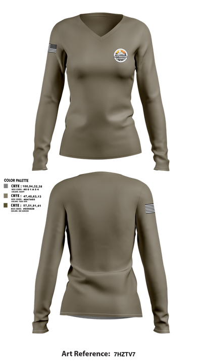 Overboard Marine and RV 25619615 Women's Long Sleeve V-neck Shirt - 13
