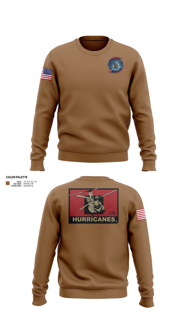 Crew Neck Sweatshirt, Hurricanes, Army, Teamtime, Team time, sublimation, custom sports apparel, team uniforms, spirit wear, spiritwear, sports uniforms, custom shirts, team store, custom team store, fundraiser sports, apparel fundraiser