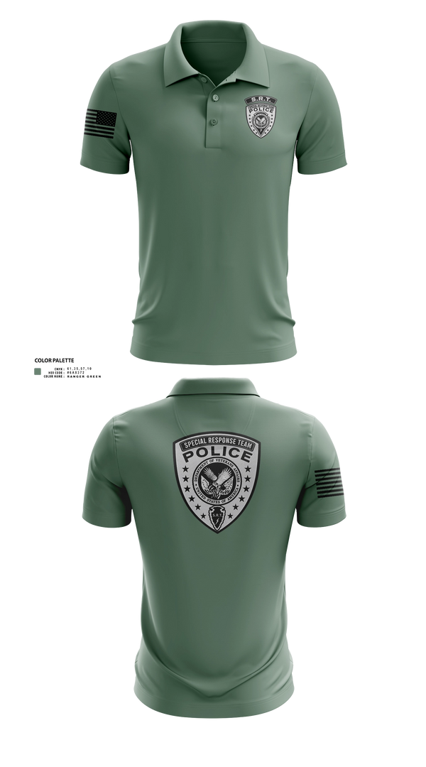 Short Sleeve Performance Polo, Veterans Affairs Police Special Response Team, Police, Teamtime, Team time, sublimation, custom sports apparel, team uniforms, spirit wear, spiritwear, sports uniforms, custom shirts, team store, custom team store, fundraiser sports, apparel fundraiser