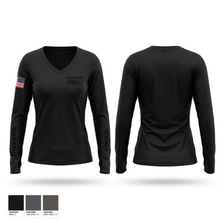 Womens Long Sleeve Vneck Shirt, Warrant squad, Police, Teamtime, Team time, sublimation, custom sports apparel, team uniforms, spirit wear, spiritwear, sports uniforms, custom shirts, team store, custom team store, fundraiser sports, apparel fundraiser