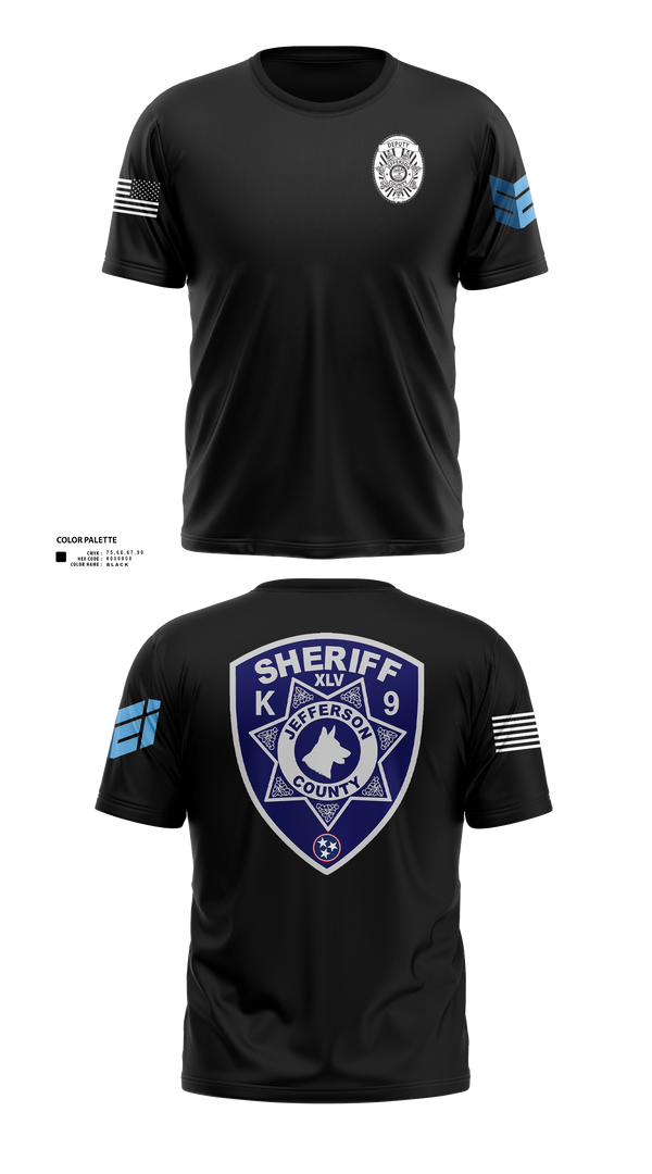Jefferson County Sheriff's Office K-9 Unit Old School Cotton Feel Shirt - 21