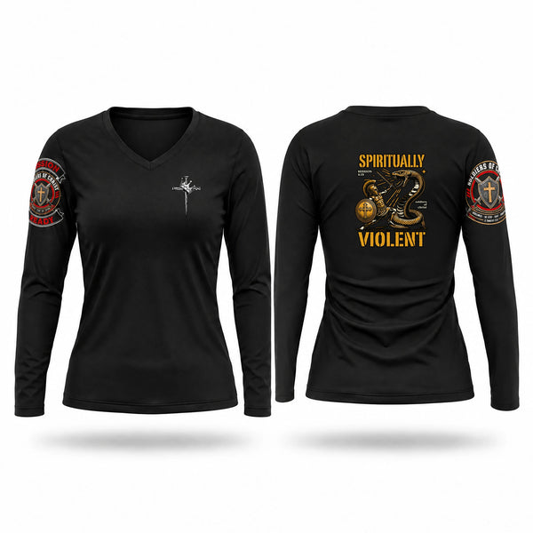 Womens Long Sleeve Vneck Shirt, 4:19, Army, Teamtime, Team time, sublimation, custom sports apparel, team uniforms, spirit wear, spiritwear, sports uniforms, custom shirts, team store, custom team store, fundraiser sports, apparel fundraiser