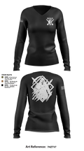 D CO 2-153 Women's Long Sleeve V-neck Shirt - 3