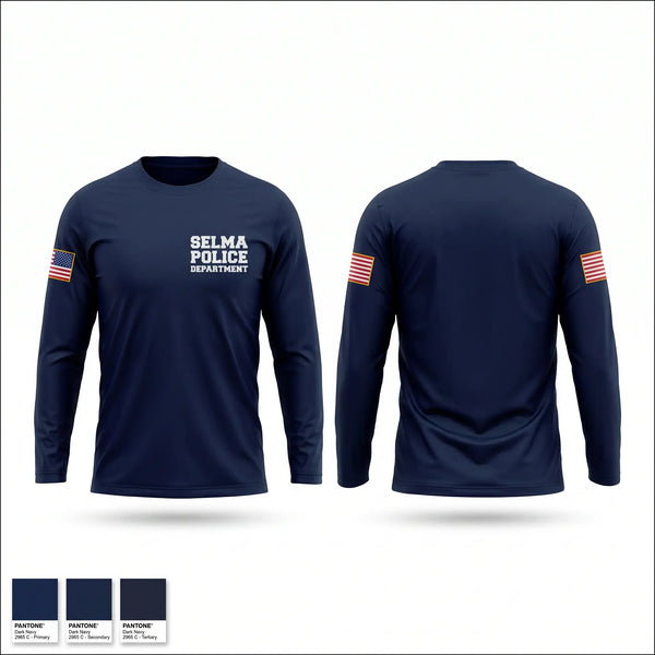 Long Sleeve Performance Shirt, Selma Police Department, Police, Teamtime, Team time, sublimation, custom sports apparel, team uniforms, spirit wear, spiritwear, sports uniforms, custom shirts, team store, custom team store, fundraiser sports, apparel fundraiser