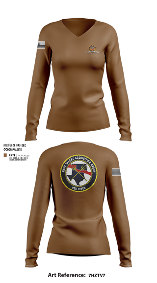 Womens Long Sleeve Vneck Shirt, NTAG RED RIVER, Navy, Teamtime, Team time, sublimation, custom sports apparel, team uniforms, spirit wear, spiritwear, sports uniforms, custom shirts, team store, custom team store, fundraiser sports, apparel fundraiser