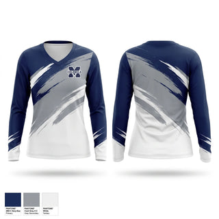 Womens Long Sleeve Vneck Shirt, Marching Colonels, Spirit Store, Teamtime, Team time, sublimation, custom sports apparel, team uniforms, spirit wear, spiritwear, sports uniforms, custom shirts, team store, custom team store, fundraiser sports, apparel fundraiser