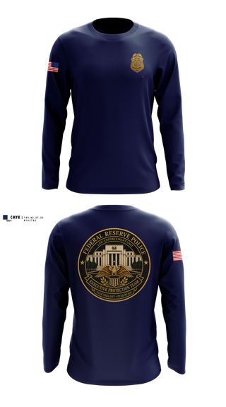 Long Sleeve Performance Shirt, Federal Reserve Law Enforcement Unit, Police, Teamtime, Team time, sublimation, custom sports apparel, team uniforms, spirit wear, spiritwear, sports uniforms, custom shirts, team store, custom team store, fundraiser sports, apparel fundraiser