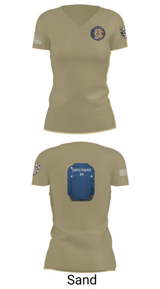 Womens Short Sleeve Vneck Shirt, Cayce Police K9, , Teamtime, Team time, sublimation, custom sports apparel, team uniforms, spirit wear, spiritwear, sports uniforms, custom shirts, team store, custom team store, fundraiser sports, apparel fundraiser