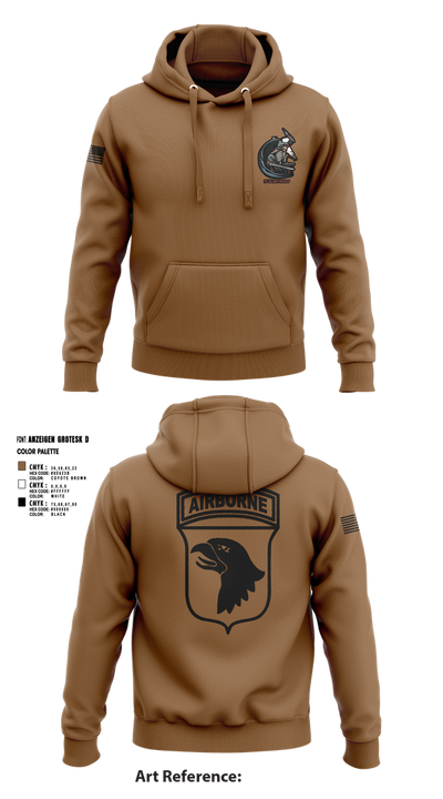 2nd Flt Platoon, B/101 Avn Regt, 101st ABN DIV 10364958 Hoodie - 1