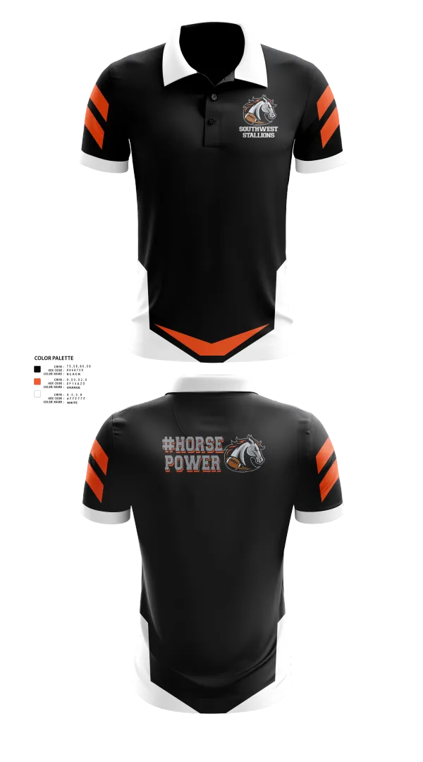 Short Sleeve Performance Polo, Southwest Stallions, , Teamtime, Team time, sublimation, custom sports apparel, team uniforms, spirit wear, spiritwear, sports uniforms, custom shirts, team store, custom team store, fundraiser sports, apparel fundraiser