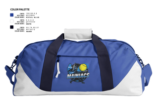 Duffle Bag, Capital Area Mainiacs, Softball, Teamtime, Team time, sublimation, custom sports apparel, team uniforms, spirit wear, spiritwear, sports uniforms, custom shirts, team store, custom team store, fundraiser sports, apparel fundraiser