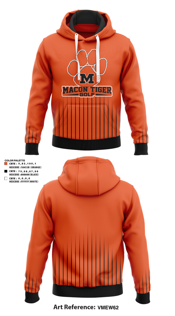 Hoodie, Macon Tiger Golf, Golf, Teamtime, Team time, sublimation, custom sports apparel, team uniforms, spirit wear, spiritwear, sports uniforms, custom shirts, team store, custom team store, fundraiser sports, apparel fundraiser