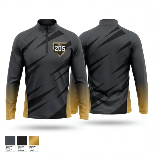Quarter Zip Jacket, The 205 Baseball, Baseball, Teamtime, Team time, sublimation, custom sports apparel, team uniforms, spirit wear, spiritwear, sports uniforms, custom shirts, team store, custom team store, fundraiser sports, apparel fundraiser
