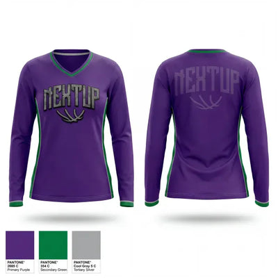 NextUp 92185877 Women's Long Sleeve V-neck Shirt - 1