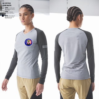 Womens Long Sleeve Vneck Shirt, Air Force MMTI, , Teamtime, Team time, sublimation, custom sports apparel, team uniforms, spirit wear, spiritwear, sports uniforms, custom shirts, team store, custom team store, fundraiser sports, apparel fundraiser