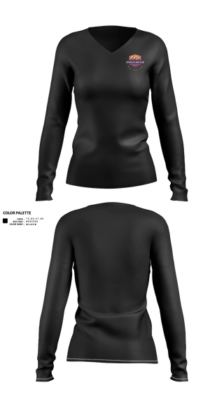 Womens Long Sleeve Vneck Shirt, Catskills Run Club, Cross Country, Teamtime, Team time, sublimation, custom sports apparel, team uniforms, spirit wear, spiritwear, sports uniforms, custom shirts, team store, custom team store, fundraiser sports, apparel fundraiser