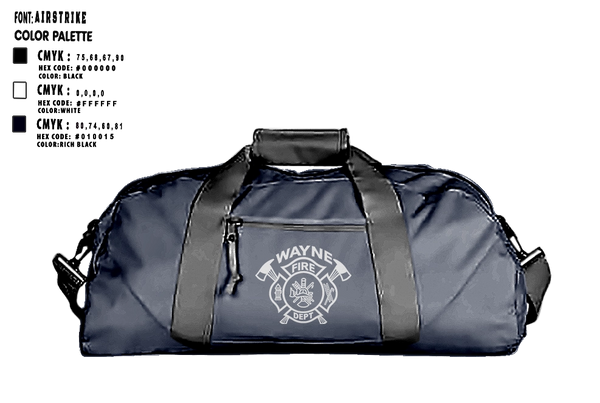 Duffle Bag, Wayne Fire Department, Fire Department, Teamtime, Team time, sublimation, custom sports apparel, team uniforms, spirit wear, spiritwear, sports uniforms, custom shirts, team store, custom team store, fundraiser sports, apparel fundraiser