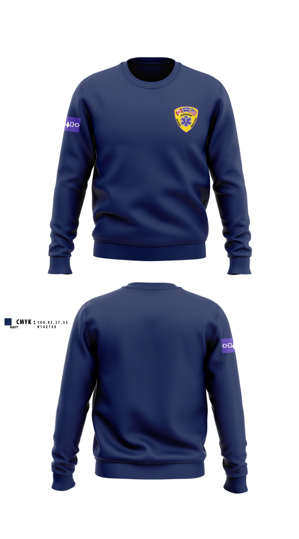 Crew Neck Sweatshirt, Akwesasne Mohawk Ambulance, EMS/EMT, Teamtime, Team time, sublimation, custom sports apparel, team uniforms, spirit wear, spiritwear, sports uniforms, custom shirts, team store, custom team store, fundraiser sports, apparel fundraiser