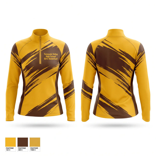 Quarter Zip Jacket, Temecula Valley High School Girls Basketball, Women's Basketball, Teamtime, Team time, sublimation, custom sports apparel, team uniforms, spirit wear, spiritwear, sports uniforms, custom shirts, team store, custom team store, fundraiser sports, apparel fundraiser